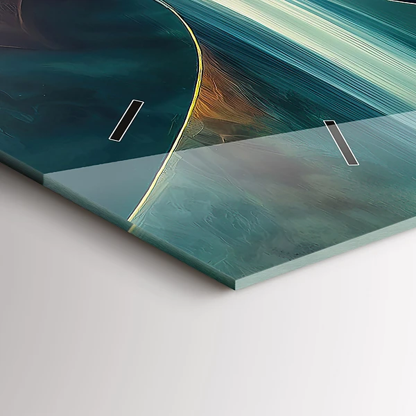 Horizontale Uhr mit motiv Fließender Wasserfall Hintergrund