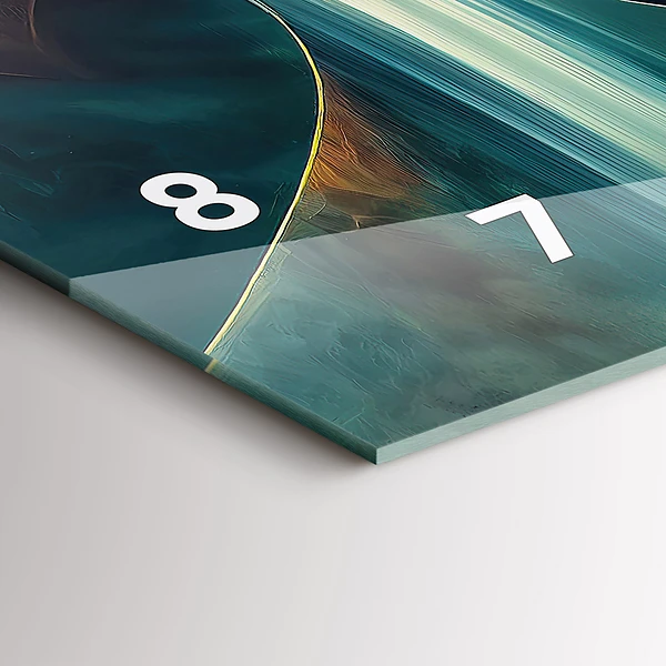 Horizontale Uhr mit motiv Fließender Wasserfall Hintergrund