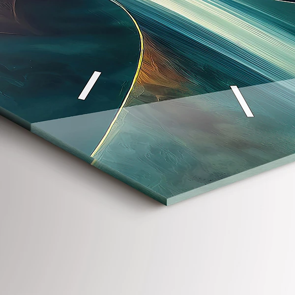 Horizontale Uhr mit motiv Fließender Wasserfall Hintergrund