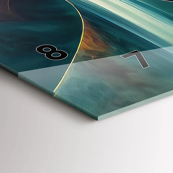 Horizontale Uhr mit motiv Fließender Wasserfall Hintergrund