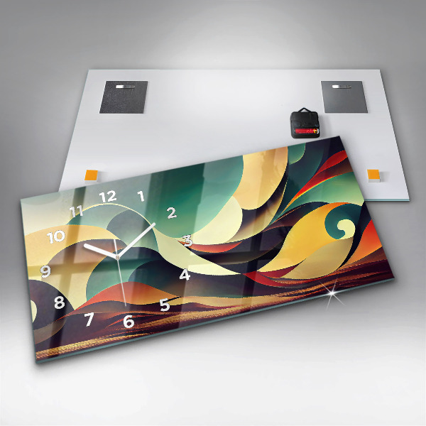 Horizontale Uhr Abstrakte Linien im Hintergrund