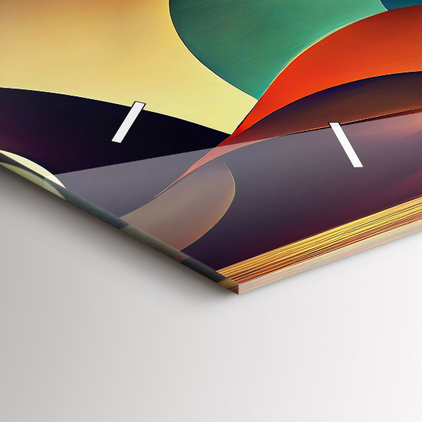 Horizontale Uhr Abstrakte Linien im Hintergrund