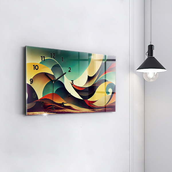 Horizontale Uhr Abstrakte Linien im Hintergrund