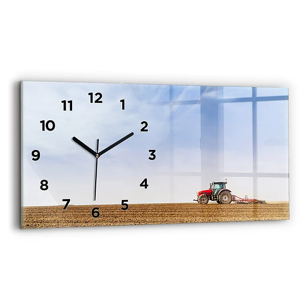 Horizontale Uhr Landwirt im Traktor