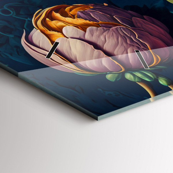 Horizontale Uhr mit motiv Vintage Blumenstrauß