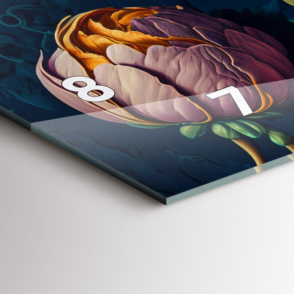 Horizontale Uhr mit motiv Vintage Blumenstrauß