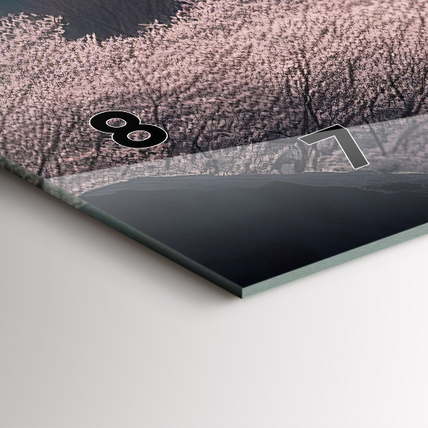 Horizontale Uhr Asiatischer Turm Kirschblüten