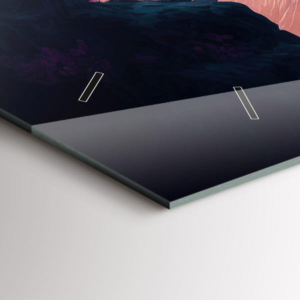 Horizontale Uhr Magischer Wald und Gebirge