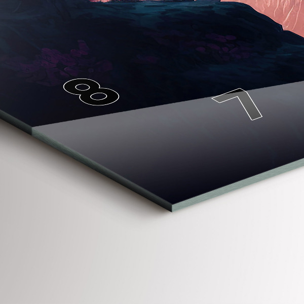 Horizontale Uhr Magischer Wald und Gebirge