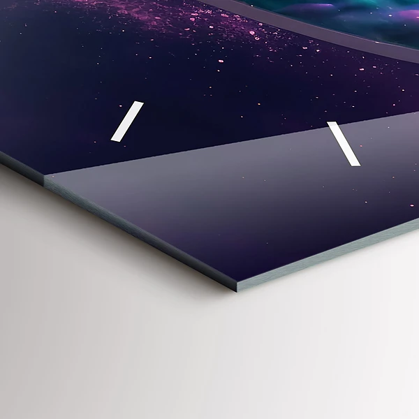 Horizontale Uhr mit motiv Kosmonautenfarbene Wolken