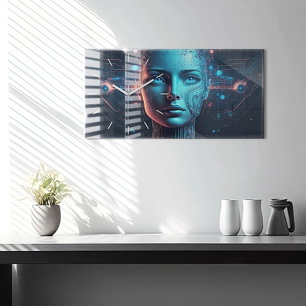 Horizontale Uhr mit motiv Künstliche Intelligenz