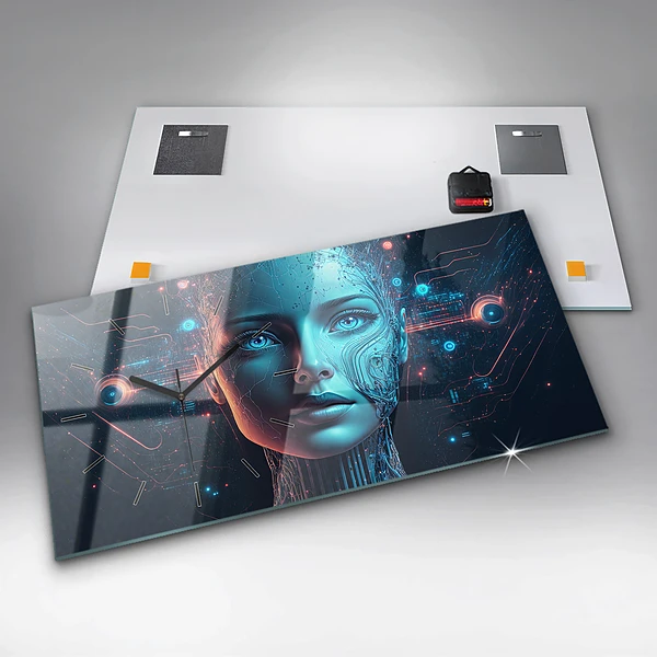 Horizontale Uhr mit motiv Künstliche Intelligenz
