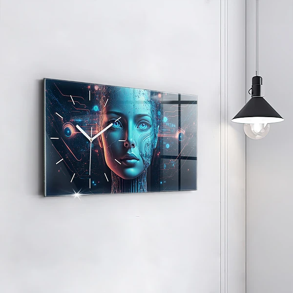 Horizontale Uhr mit motiv Künstliche Intelligenz