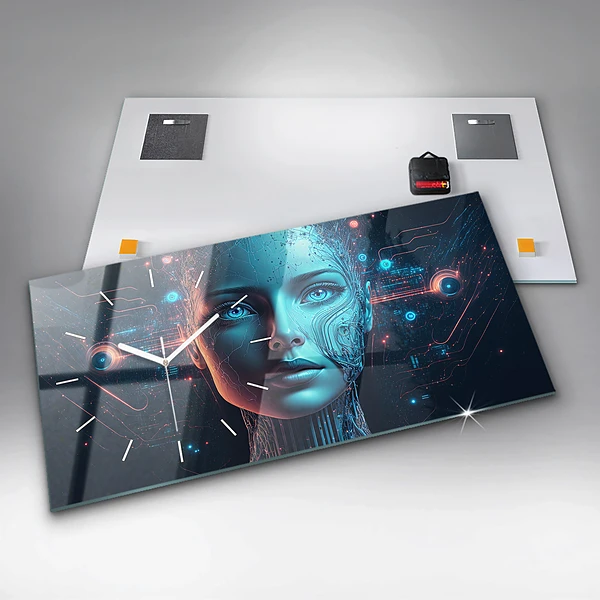 Horizontale Uhr mit motiv Künstliche Intelligenz