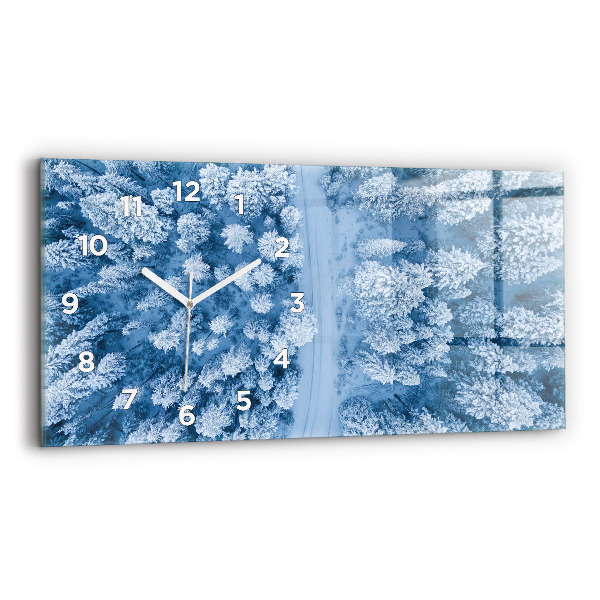 Horizontale Uhr mit motiv Wald aus der Vogelperspektive Drohne