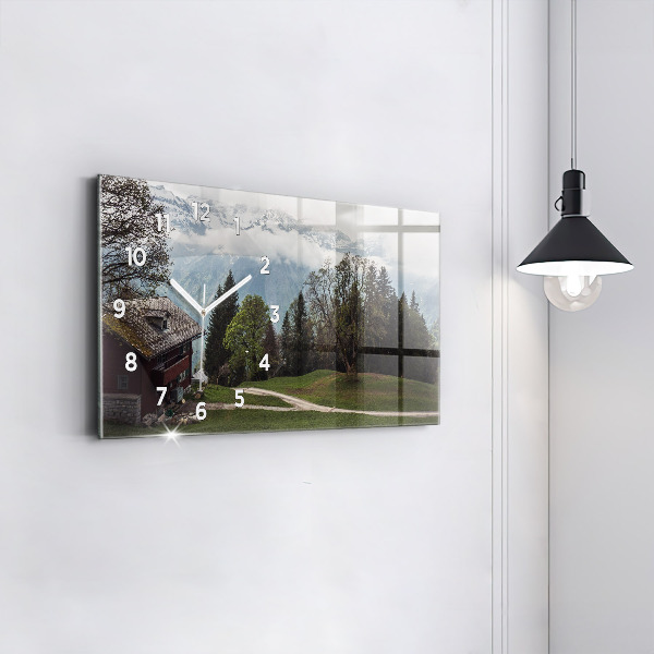 Horizontale Uhr mit motiv Blick auf die Berge