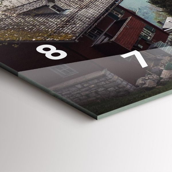 Horizontale Uhr mit motiv Blick auf die Berge