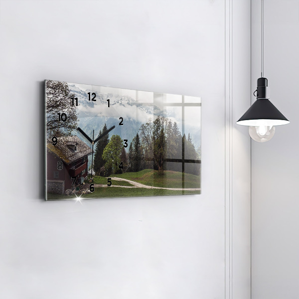 Horizontale Uhr mit motiv Blick auf die Berge