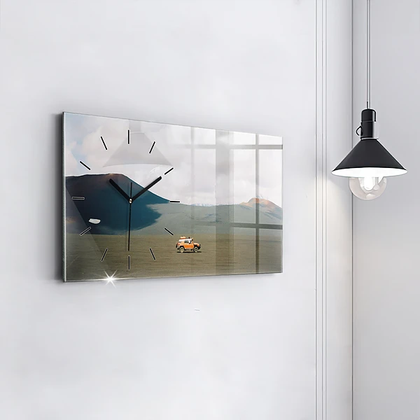 Horizontale Uhr Fahrzeug in der Wüste von Kamtschatka
