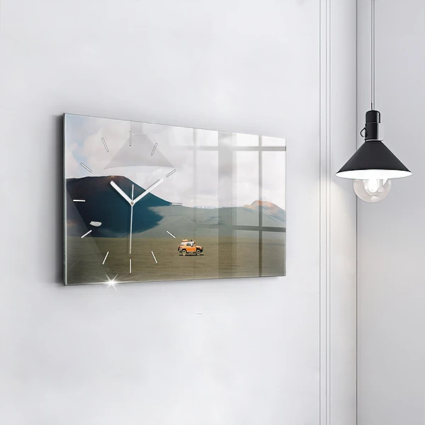 Horizontale Uhr Fahrzeug in der Wüste von Kamtschatka