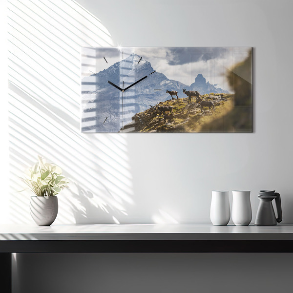 Horizontale Uhr Ziege im Aosta-Tal