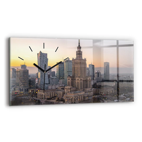 Horizontale Uhr mit motiv Panorama von Warschau