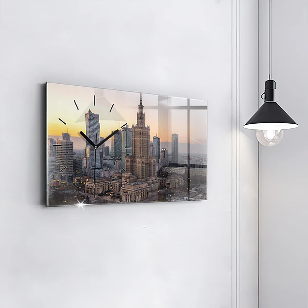 Horizontale Uhr mit motiv Panorama von Warschau