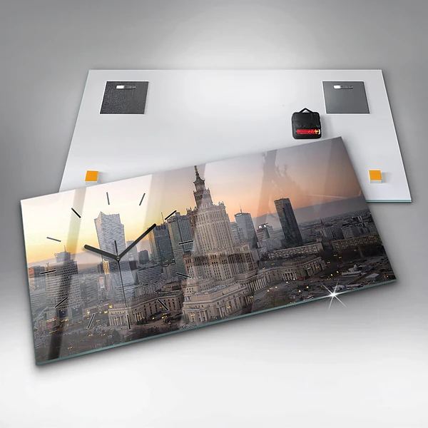 Horizontale Uhr mit motiv Panorama von Warschau