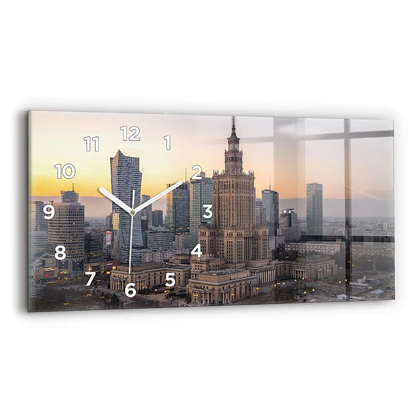 Horizontale Uhr mit motiv Panorama von Warschau