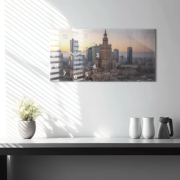 Horizontale Uhr mit motiv Panorama von Warschau