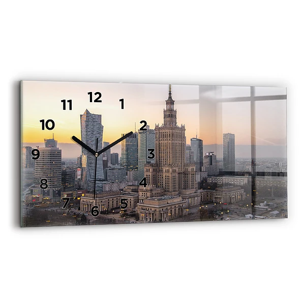 Horizontale Uhr mit motiv Panorama von Warschau