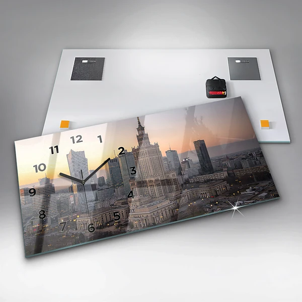 Horizontale Uhr mit motiv Panorama von Warschau