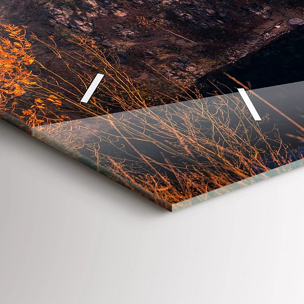 Horizontale Uhr mit motiv Krakauer See Zakrzówek Herbst