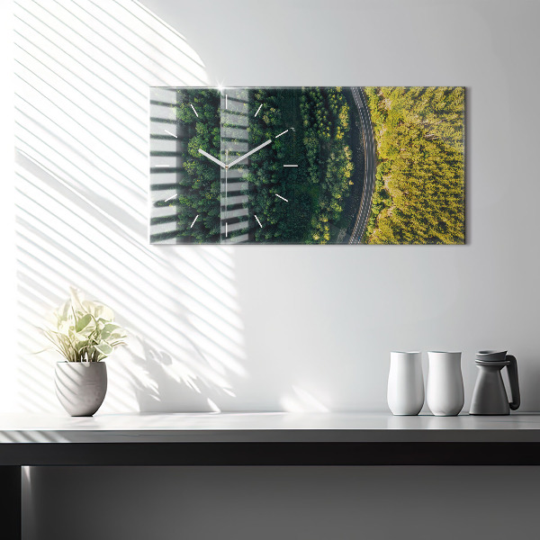 Horizontale Uhr Wald aus der Vogelperspektive