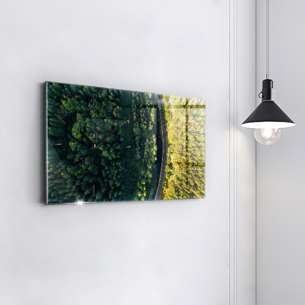 Horizontale Uhr Wald aus der Vogelperspektive