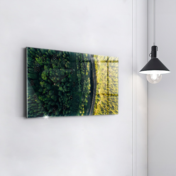 Horizontale Uhr Wald aus der Vogelperspektive