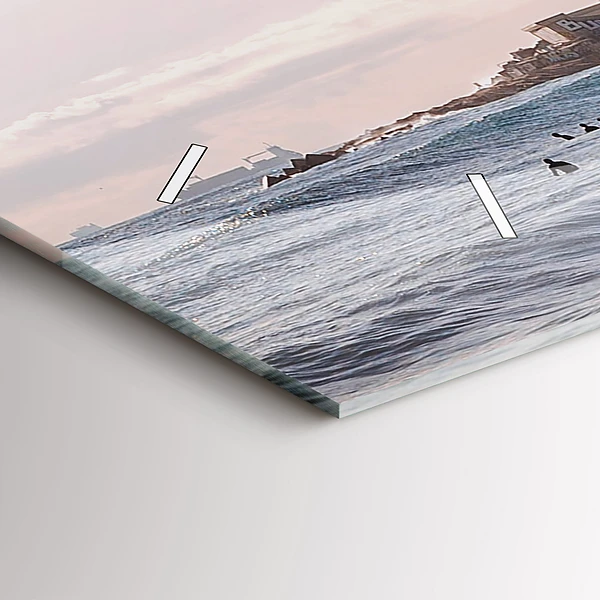Horizontale Uhr mit motiv Surfer in Barcelona