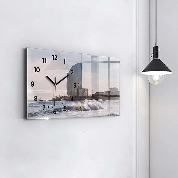 Horizontale Uhr mit motiv Surfer in Barcelona