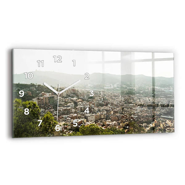Horizontale Uhr Barcelona Blick auf den Montjuic