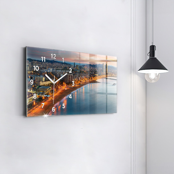 Horizontale Uhr mit motiv Strand von Barcelona