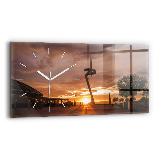 Horizontale Uhr mit motiv Olympischer Park in Barcelona