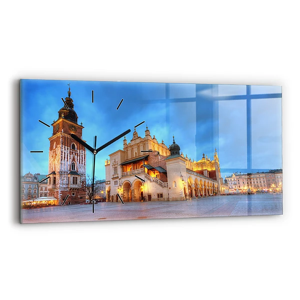 Horizontale Uhr mit motiv Hauptmarkt in Krakau