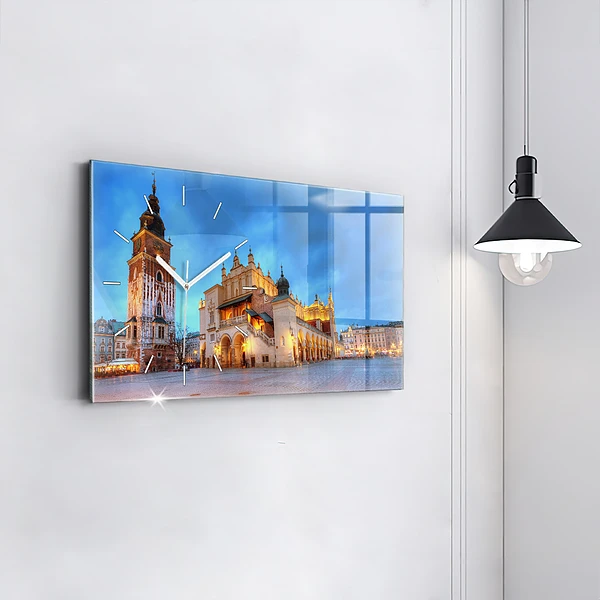 Horizontale Uhr mit motiv Hauptmarkt in Krakau