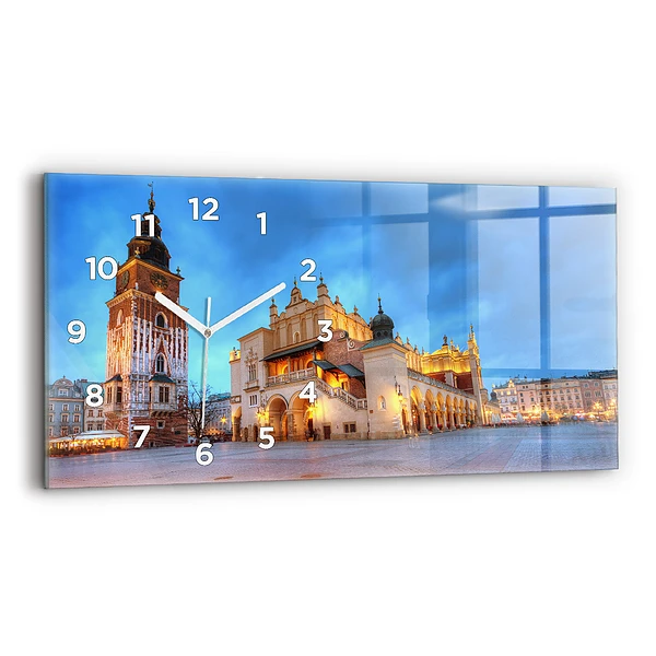 Horizontale Uhr mit motiv Hauptmarkt in Krakau
