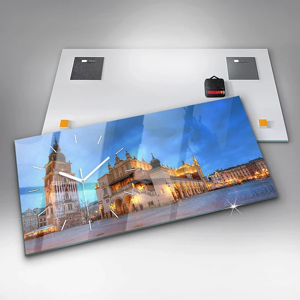 Horizontale Uhr mit motiv Hauptmarkt in Krakau