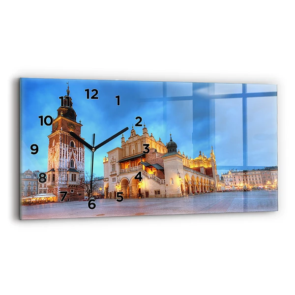 Horizontale Uhr mit motiv Hauptmarkt in Krakau