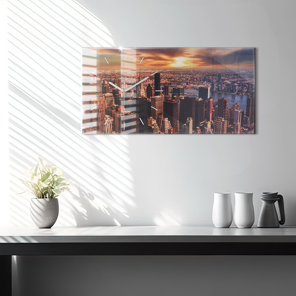 Horizontale Uhr Panorama der Stadt im Westen