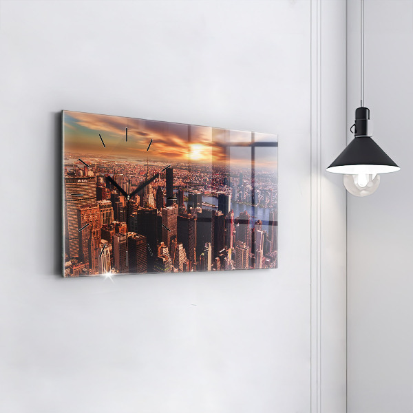 Horizontale Uhr Panorama der Stadt im Westen