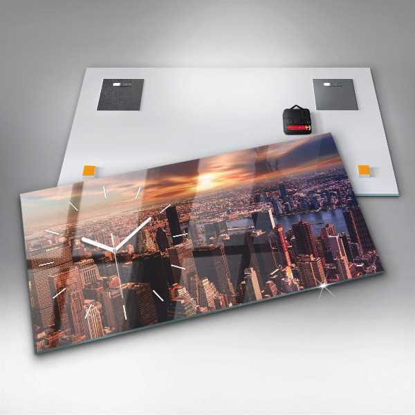 Horizontale Uhr Panorama der Stadt im Westen