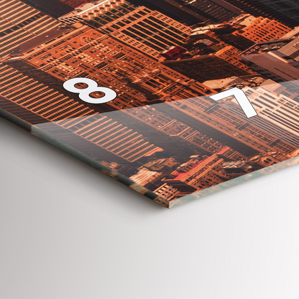 Horizontale Uhr Panorama der Stadt im Westen